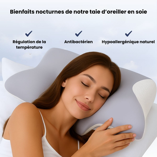 Taie d'oreiller rafraîchissante OmenaSleep™ en soie glacée